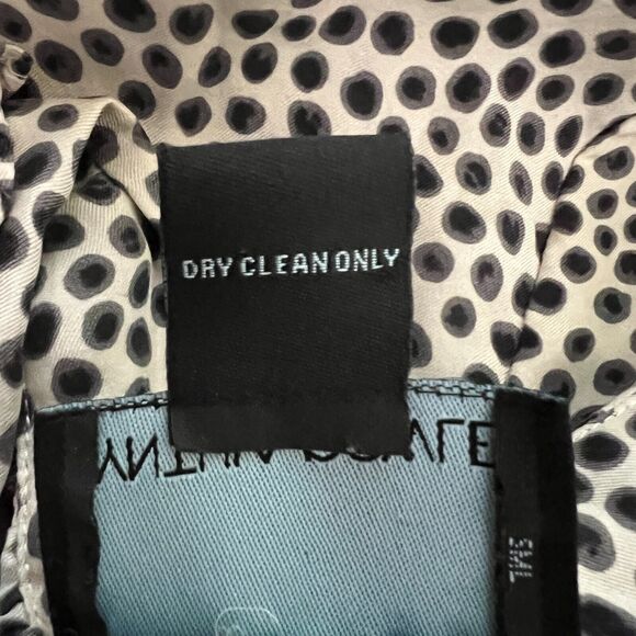 Cynthia Rowley Shirt Women Small Cream Polka Dots Silk Ruffle Sleeveless Preppy - Picture 8 of 9